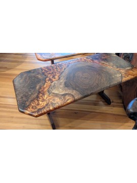 Claro walnut burl with copper epoxy